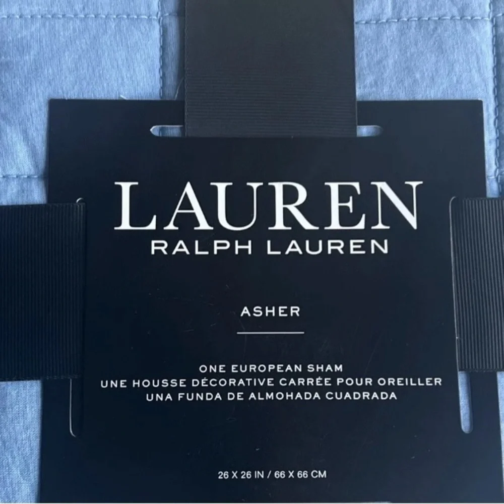 Lauren Ralph Lauren Blue Asher Euro Sham 26”X26” NWT